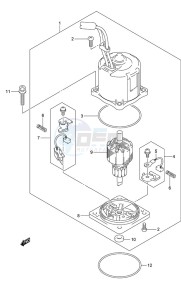 DF 250AP drawing PTT Motor