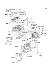 VN 1500 N [VULCAN 1500 CLASSIC FI] (N1-N3) [VULCAN 1500 CLASSIC FI] drawing CYLINDER HEAD