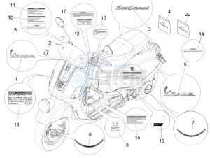 GTV 300HPE SEI GIORNI IE E4 ABS (NAFTA) drawing Plates - Emblems