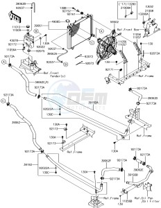 MULE PRO-DXT KAF1000BHF EU drawing Radiator