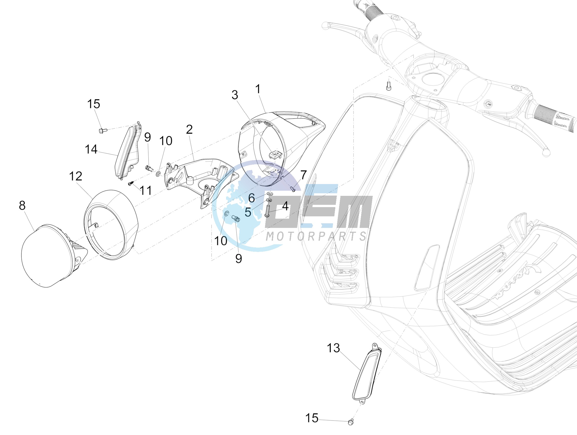 Front headlamps - Turn signal lamps