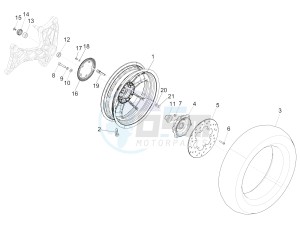 GTS 300 4T 4V IE ABS E3-E4 (NAFTA) drawing Rear wheel