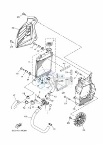 MWS150-A TRICITY 155 (BB8N) drawing RADIATOR & HOSE