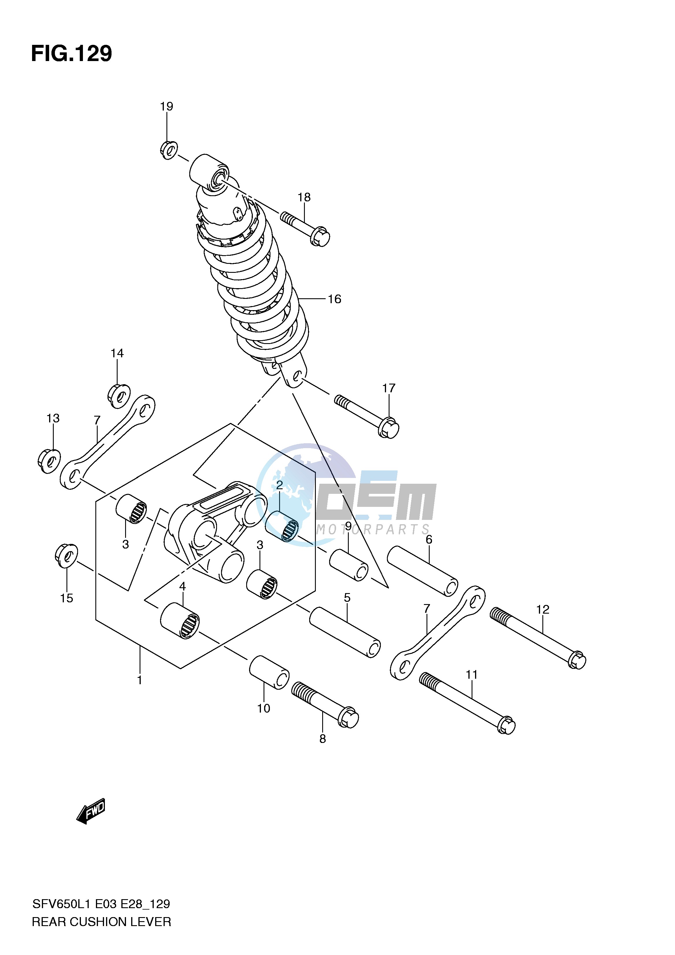 REAR CUSHION LEVER (SFV650L1 E3)