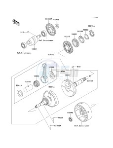 KLF 300 C [BAYOU 300 4X4] (C15-C17 C17 CAN ONLY) [BAYOU 300 4X4] drawing CRANKSHAFT