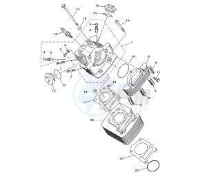 TT R E/LE 125 drawing CYLINDER AND HEAD