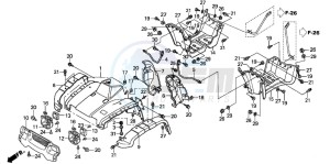 TRX450FE drawing FRONT FENDER (TRX450FE)