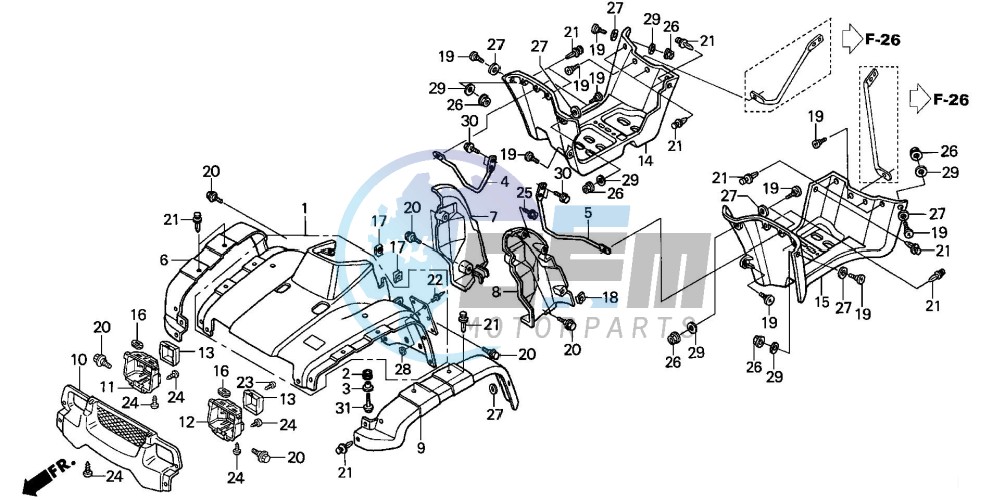 FRONT FENDER (TRX450FE)