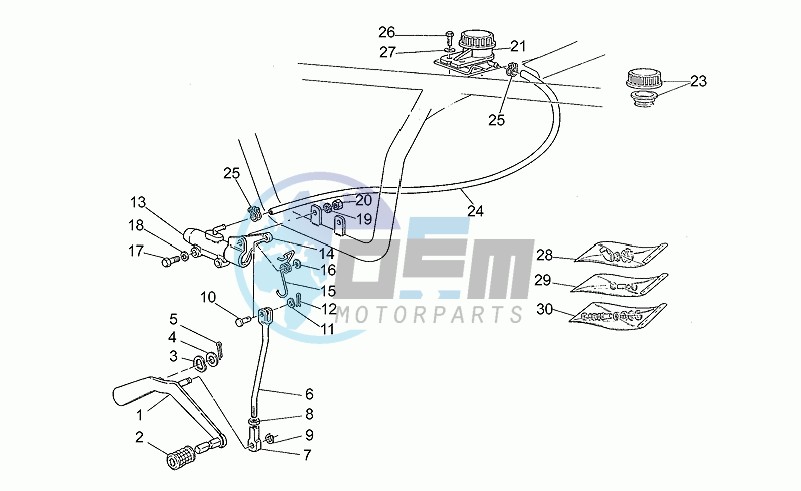 Rear master cylinder