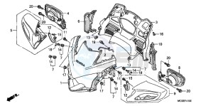 ST1300AC Pan Europoean -ST1300 CH drawing UPPER COWL