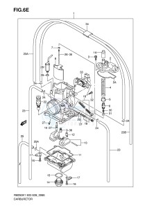 RM250 (E3-E28) drawing CARBURETOR (MODEL K6)