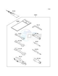 JET SKI 800 SX-R JS800-A3 FR drawing Owner's Tools