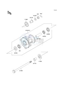 KX 65 A [KX65 MONSTER ENERGY] (A6F - A9FA) A6F drawing FRONT HUB