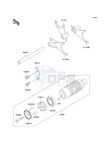 ZG 1000 A [CONCOURS] (A6F) A6F drawing GEAR CHANGE DRUM_SHIFT FORK-- S- -