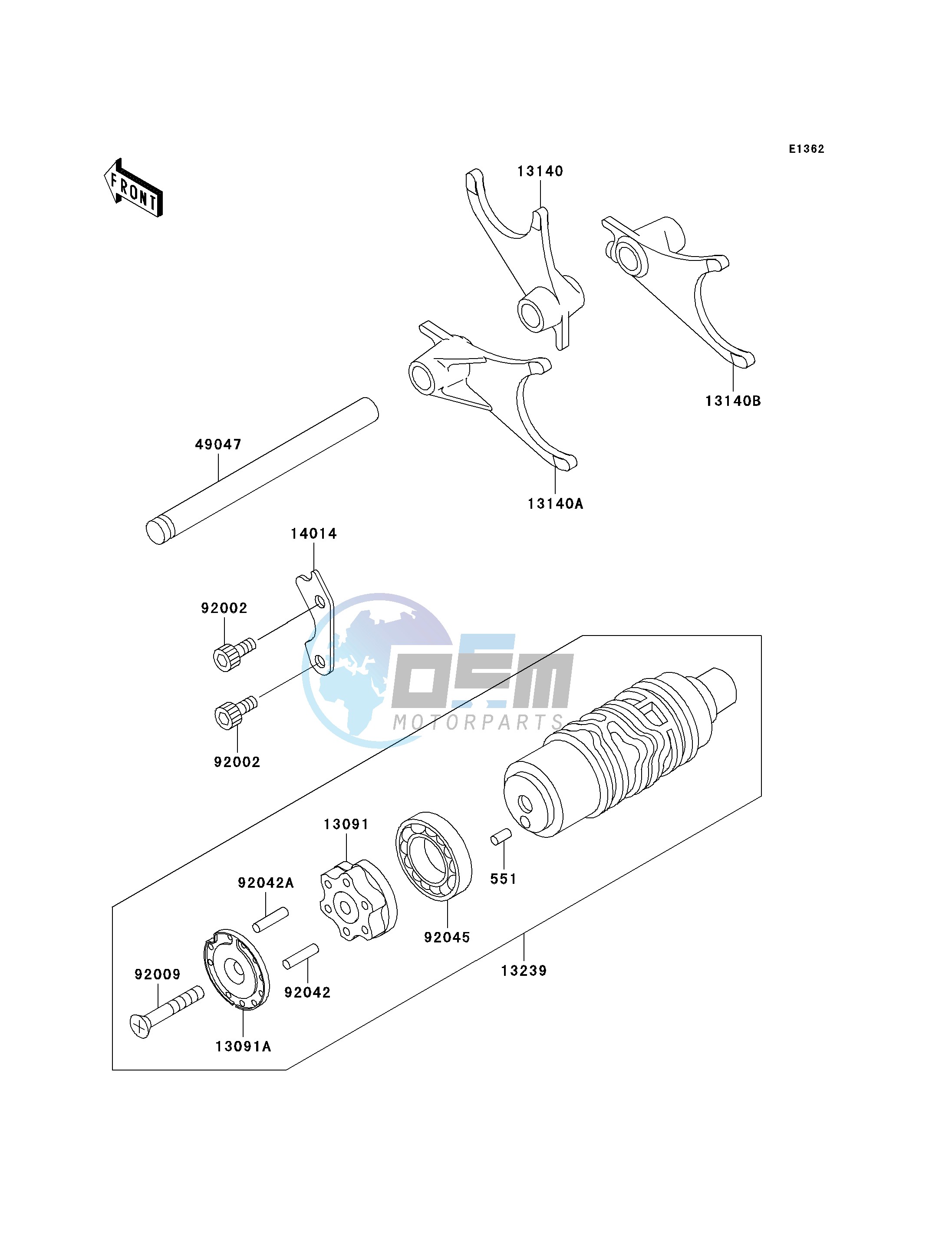 GEAR CHANGE DRUM_SHIFT FORK-- S- -