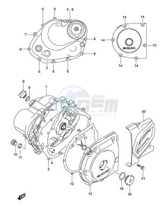 DR-Z125 (E3-E28) drawing CRANKCASE COVER