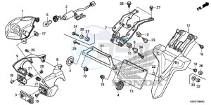 CRF250LE CRF250L Korea - (KO) drawing TAILLIGHT