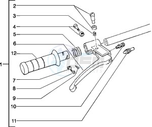 Typhoon 50 drawing Handlebars component parts