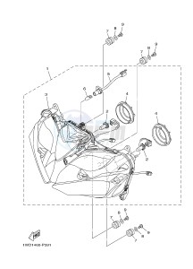 YZF-R3 YZF-R3A 321 R3 (BR51 BR52) drawing HEADLIGHT