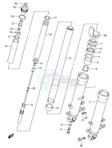 GSX-R600 (E2) drawing FRONT DAMPER