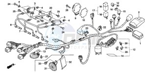 CB600F2 CB600S drawing WIRE HARNESS (CB600F3/4/5/6)