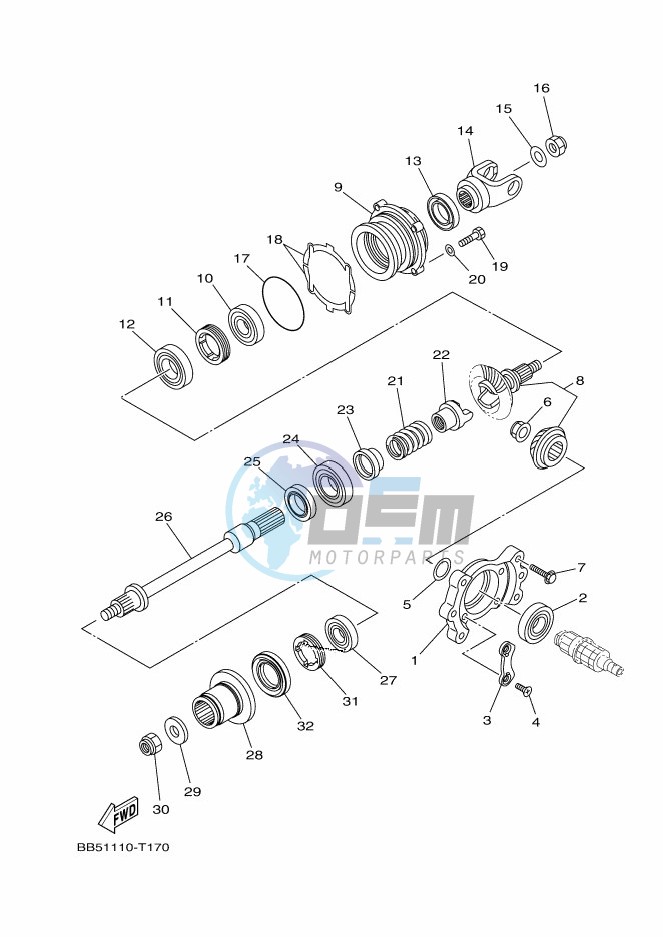 MIDDLE DRIVE GEAR