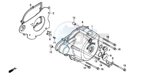 CA125 REBEL drawing LEFT CRANKCASE COVER