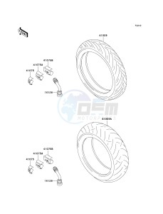 ZX 1200 A [NINJA ZX-12R] (A1) [NINJA ZX-12R] drawing TIRES