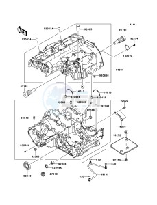 Z1000SX ABS ZX1000HDF FR GB XX (EU ME A(FRICA) drawing Crankcase