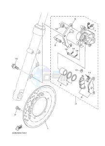 YBR125ED (51D3) drawing FRONT BRAKE CALIPER