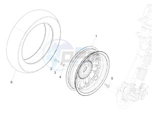 Sprint 50 4T 2V 25 kmh (EMEA) drawing Front wheel