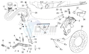 Shiver 750 GT drawing Rear brake system