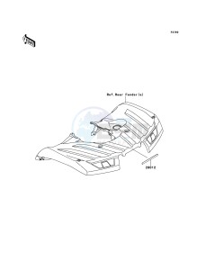 KVF750 4x4 KVF750LCS EU GB drawing Reflectors