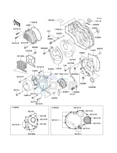 ZR 1200 A [ZRX1200R] (A4-A5) drawing ENGINE COVER-- S- -