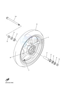 XJ6F 600 DIVERSION F (1CWV 1CWW) drawing FRONT WHEEL