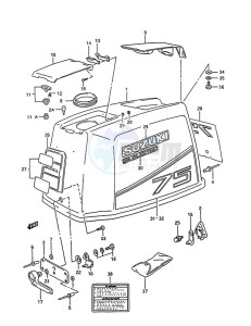 DT 75 drawing Engine Cover (1989 to 1994)