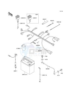 KAF 300 C [MULE 550] (C6-C7) [MULE 550] drawing CHASSIS ELECTRICAL EQUIPMENT