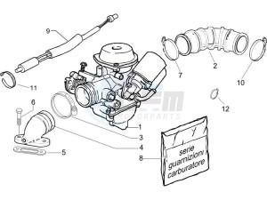 LX 125 4T drawing Carburettor  assembly - Union pipe