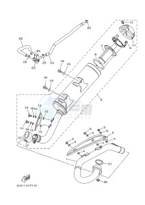 YFM700R YFM70RSBG RAPTOR 700R (2LS7) drawing EXHAUST