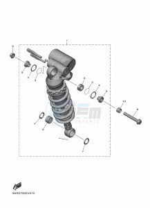 YZF1000D YZF-R1M (B4SJ) drawing REAR SUSPENSION