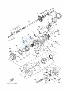 YXZ1000ET YXZ1000R SS (BAS7) drawing CRANKSHAFT & PISTON