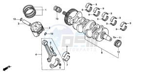 CBR600F drawing CRANKSHAFT/PISTON