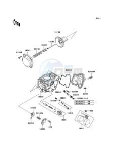 KVF650 4x4 KVF650D6F EU GB drawing Carburetor Parts