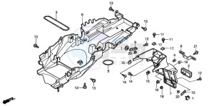 CB900F CB900 HORNET drawing REAR FENDER