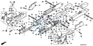 GL1800A Australia - (U) drawing EXHAUST MUFFLER (EXCEPT G L1800-BR)