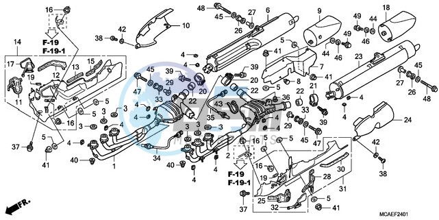 EXHAUST MUFFLER (EXCEPT G L1800-BR)