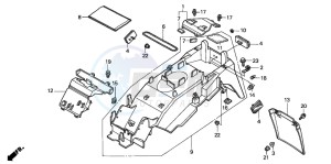 VFR800FI drawing REAR FENDER