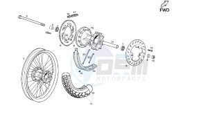 SENDA SM BAJA - 125 CC EU3 drawing REAR WHEEL