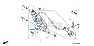 ST1300AE Pan Europoean - ST1300 UK - (E) drawing REAR CUSHION