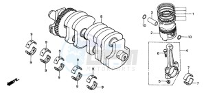 CBX750P2 drawing CRANKSHAFT/PISTON